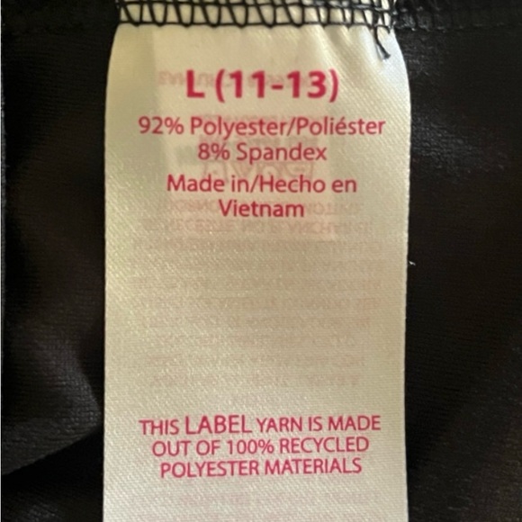 Black Tank Top with Happy Vibes Only Print. NWT. Women's Size L (11-13). - Picture 6 of 7